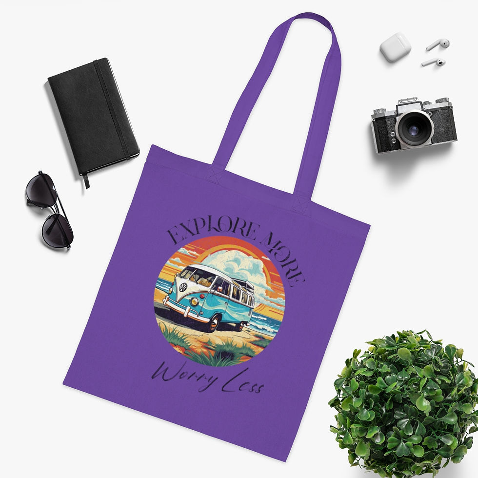 Thumbnail: Cotton Tote - Explore More, Worry Less