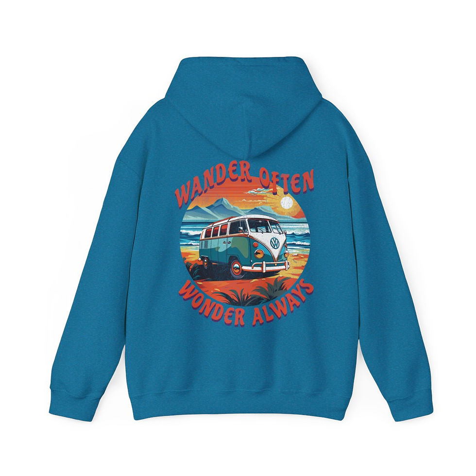Thumbnail: Unisex Heavy Blend™ Hooded Sweatshirt - Wander Often, Wonder Always