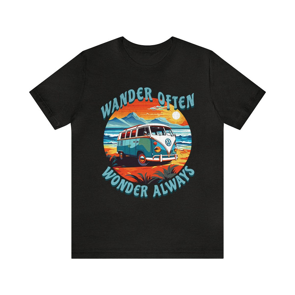 Thumbnail: Unisex Jersey Short Sleeve Tee - Wander Often, Wonder Always