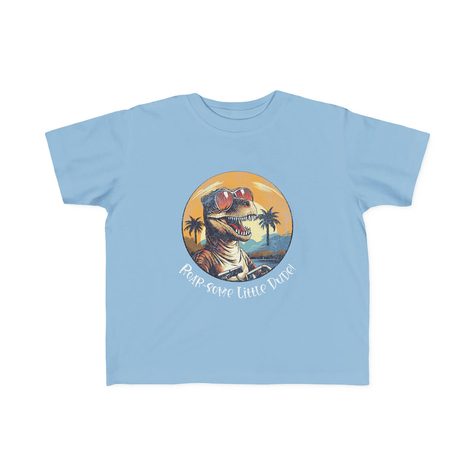 Thumbnail: Toddler's Fine Jersey Tee - Roar-some Little Dude!