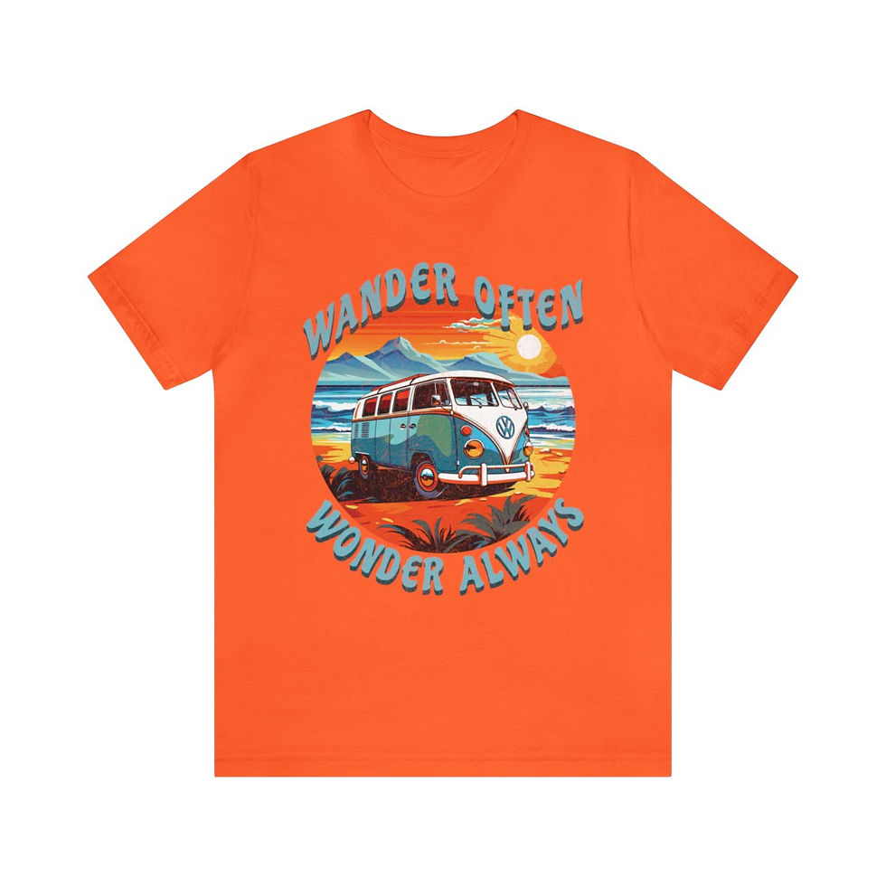 Thumbnail: Unisex Jersey Short Sleeve Tee - Wander Often, Wonder Always