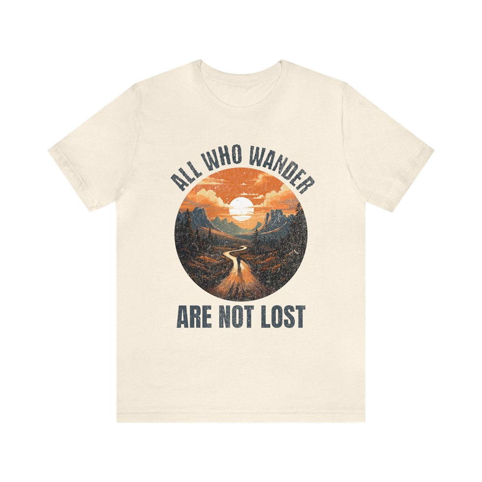 Thumbnail: Unisex Jersey Short Sleeve Tee - All Who Wander Are Not Lost