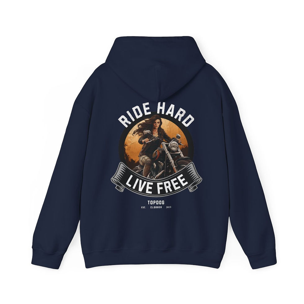 Thumbnail: Unisex Heavy Blend™ Hooded Sweatshirt - Ride Hard, Live Free