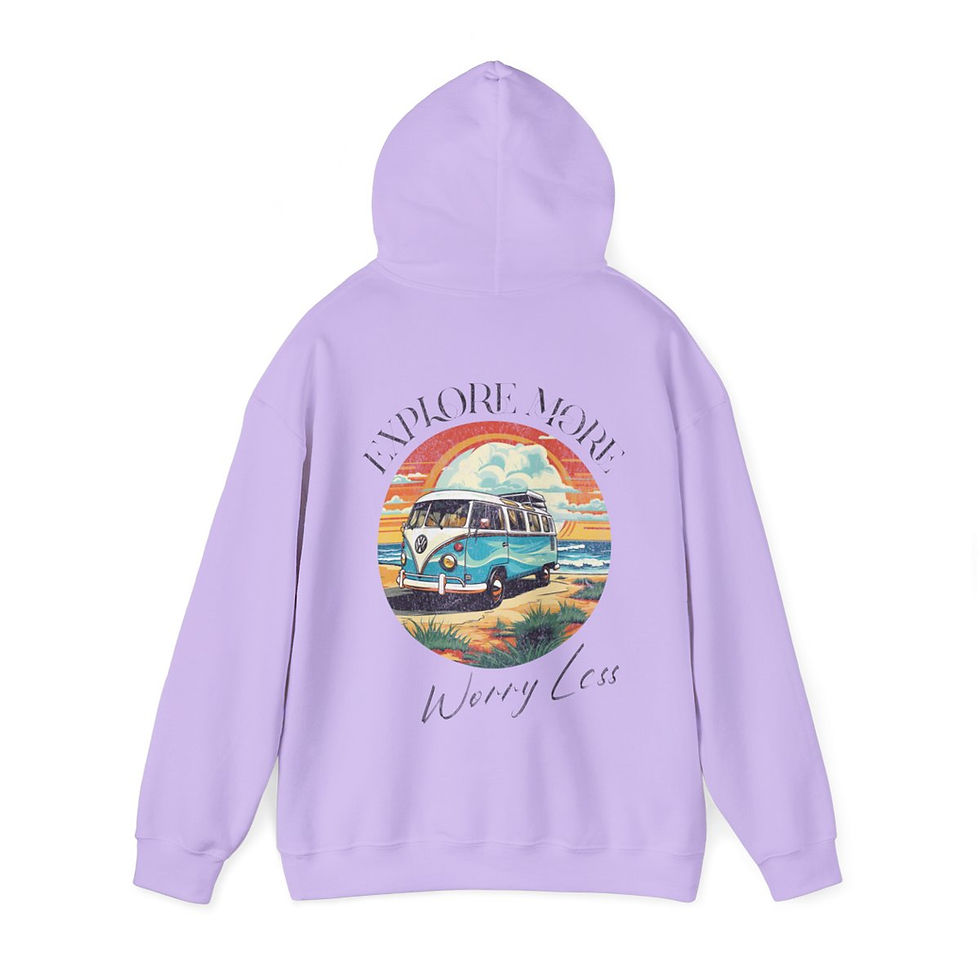 Thumbnail: Unisex Heavy Blend™ Hooded Sweatshirt - Explore More, Worry Less