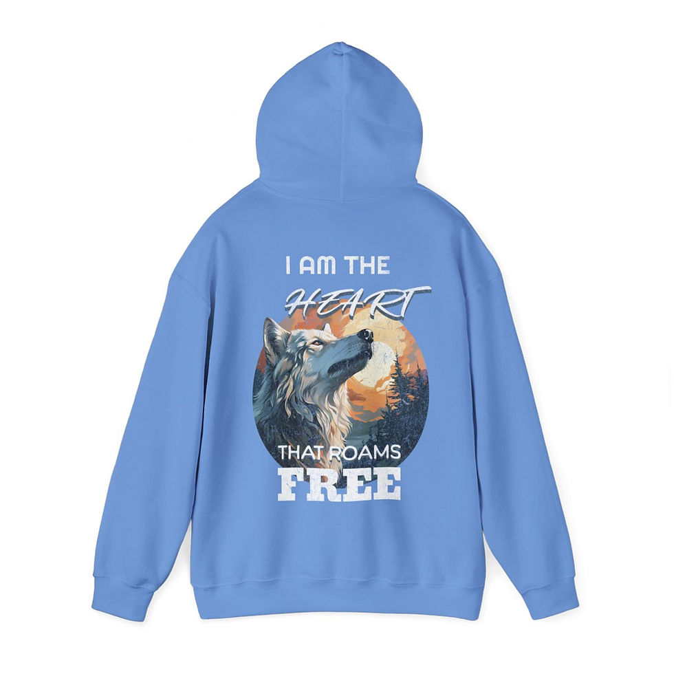Thumbnail: Unisex Heavy Blend™ Hooded Sweatshirt - I Am The Heart That Roams Free