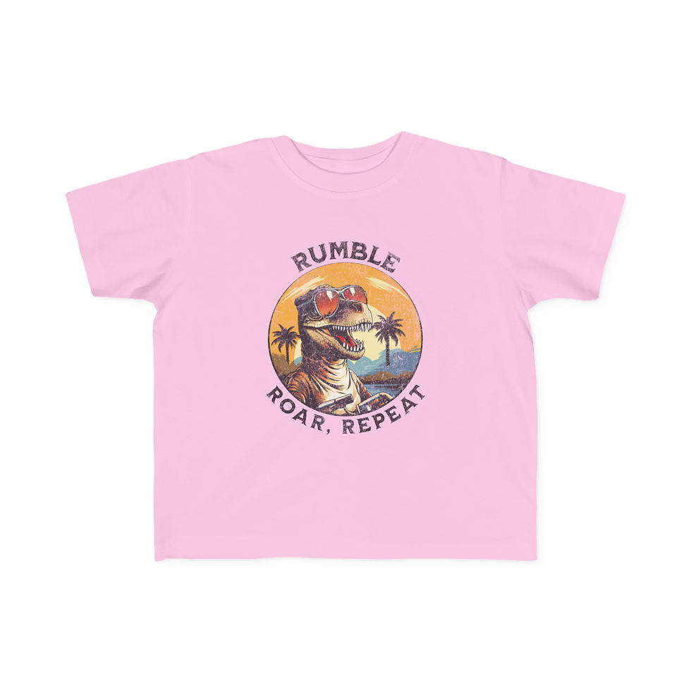 Thumbnail: Toddler's Fine Jersey Tee - Rumble, Roar, Repeat