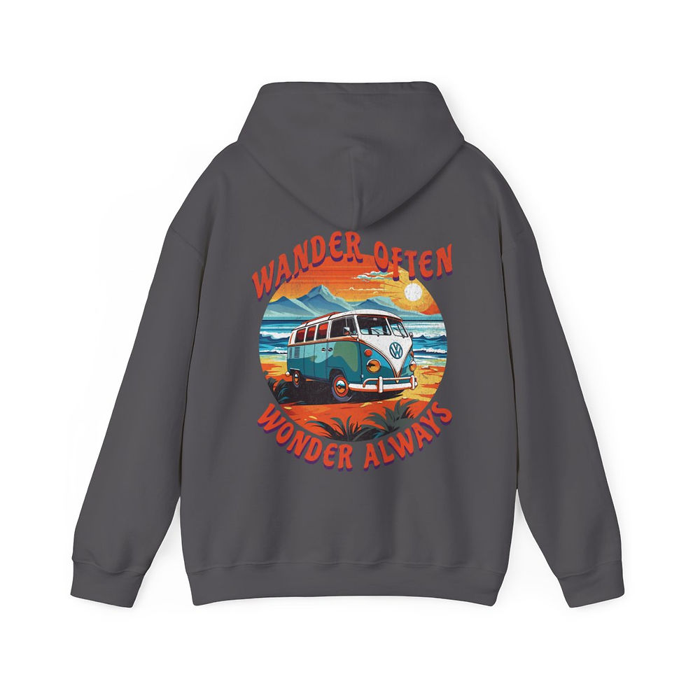 Thumbnail: Unisex Heavy Blend™ Hooded Sweatshirt - Wander Often, Wonder Always