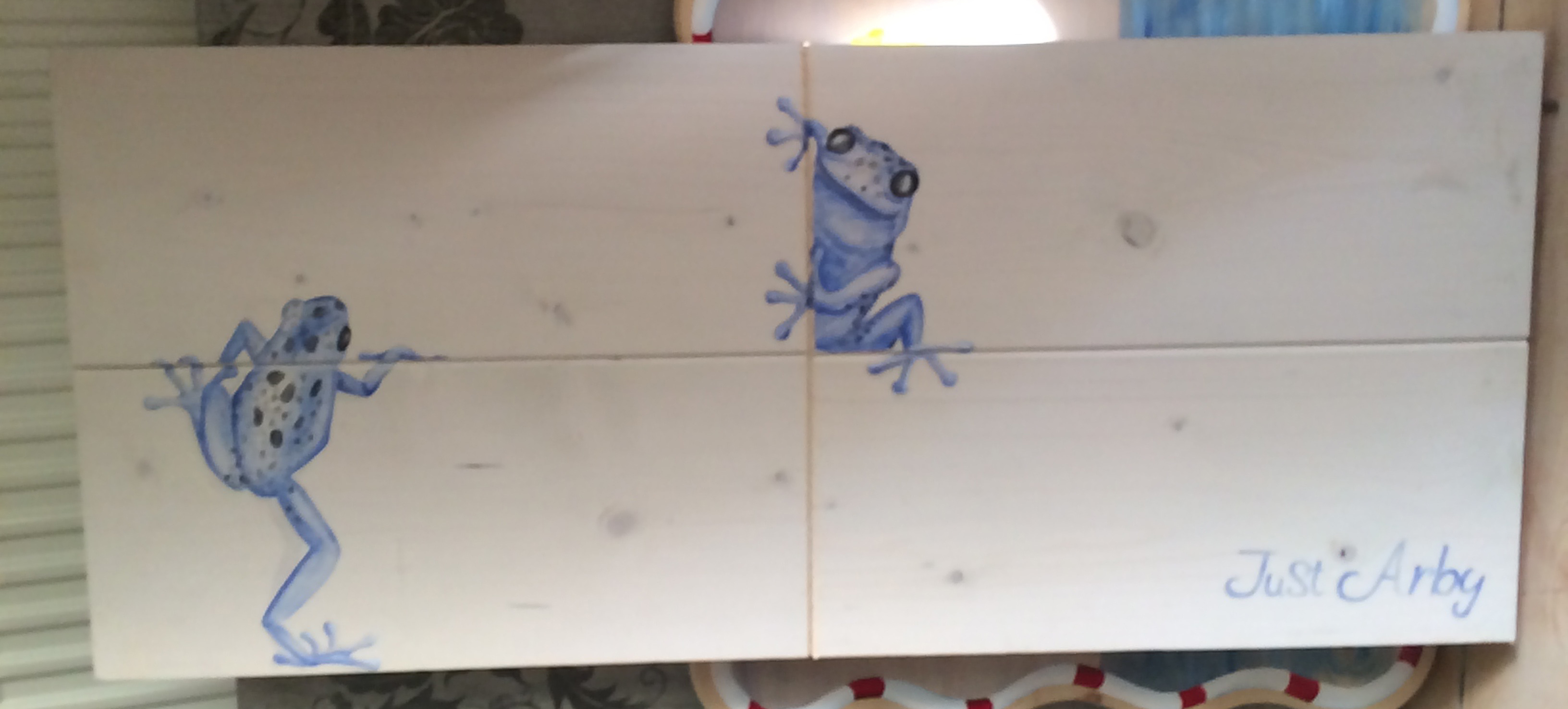 watercolour frogs