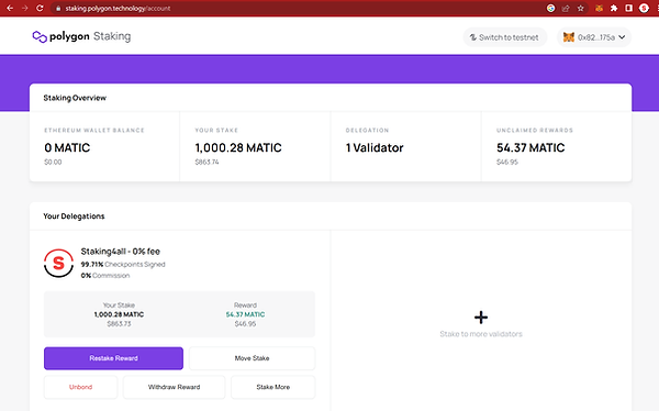 How to stake on Polygon