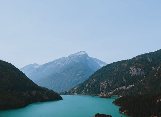 peaceful mountain view