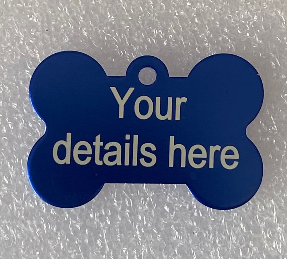 Thumbnail: Aluminium bone shape Pet tag
