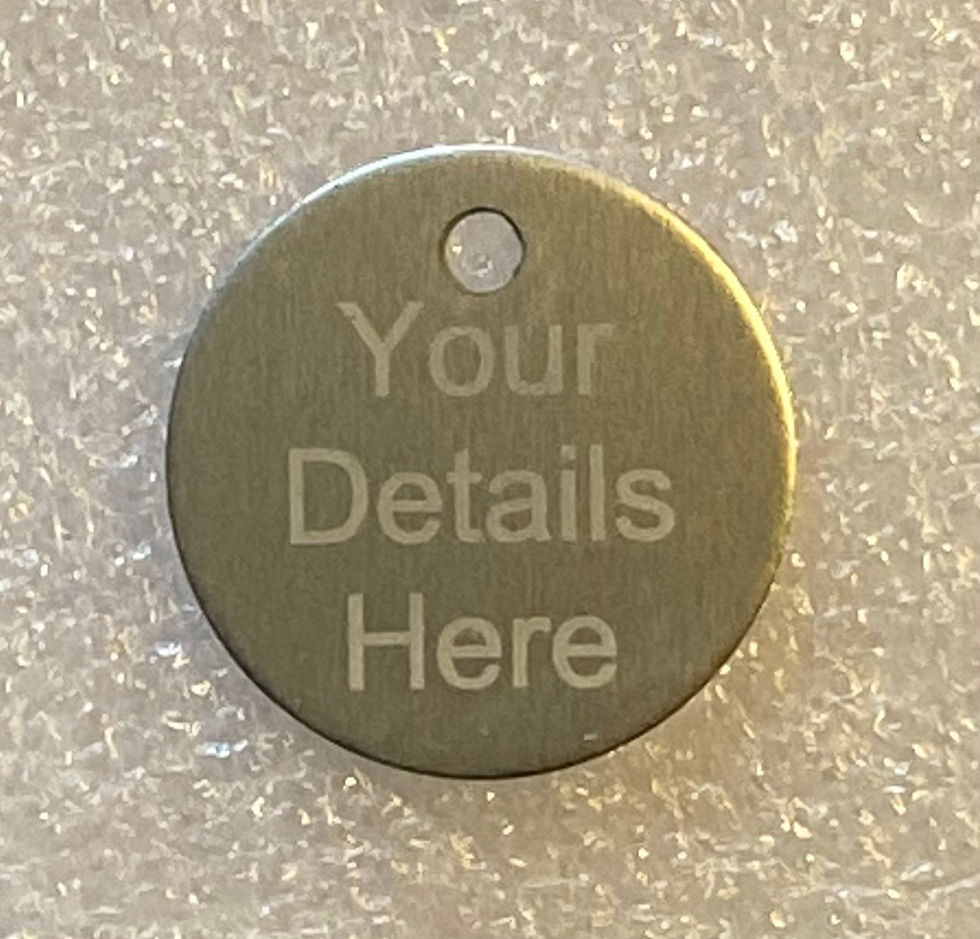 Thumbnail: Pet Tags Round aluminium 25mm