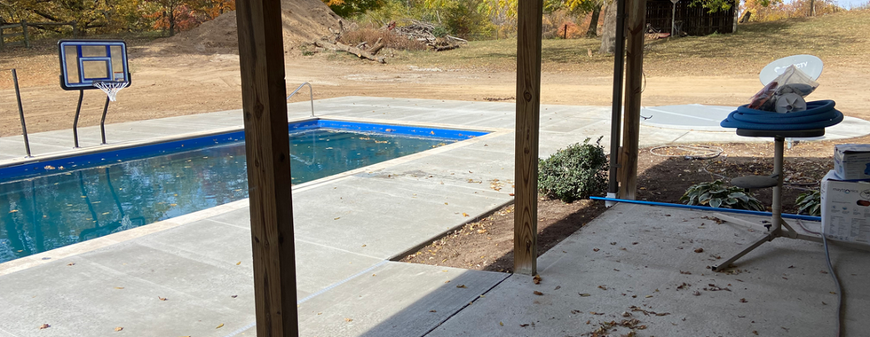 Brushed Concrete Pool Deck in Seymour, Indiana