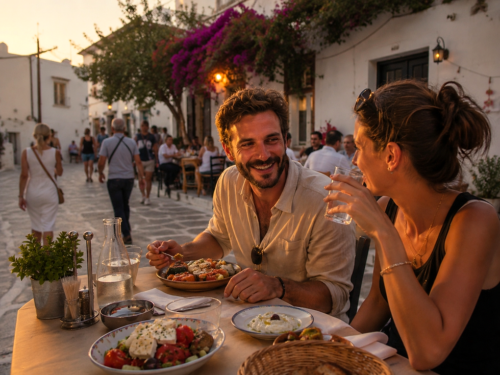 Eating local food while travelling and experiencing a destination through its food culture