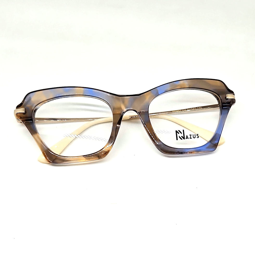 Thumbnail: NAZUS MOMO C4 [51-22-140] MIXED BROWN BLUE NUDE EYEGLASSES 