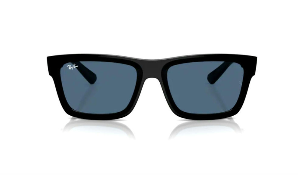 Thumbnail: RAY BAN ORB 4396 667780 BLACK WITH BLUE LENS [57-18-145] MALE SUNGLASSES 