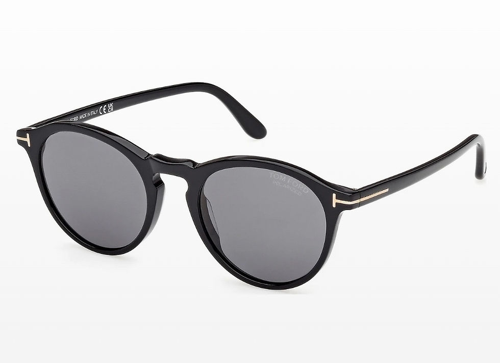 Thumbnail: TOM FORD TF 0904-01D BLACK 50MM ROUND MAKE UNISEX SUNGLASS P