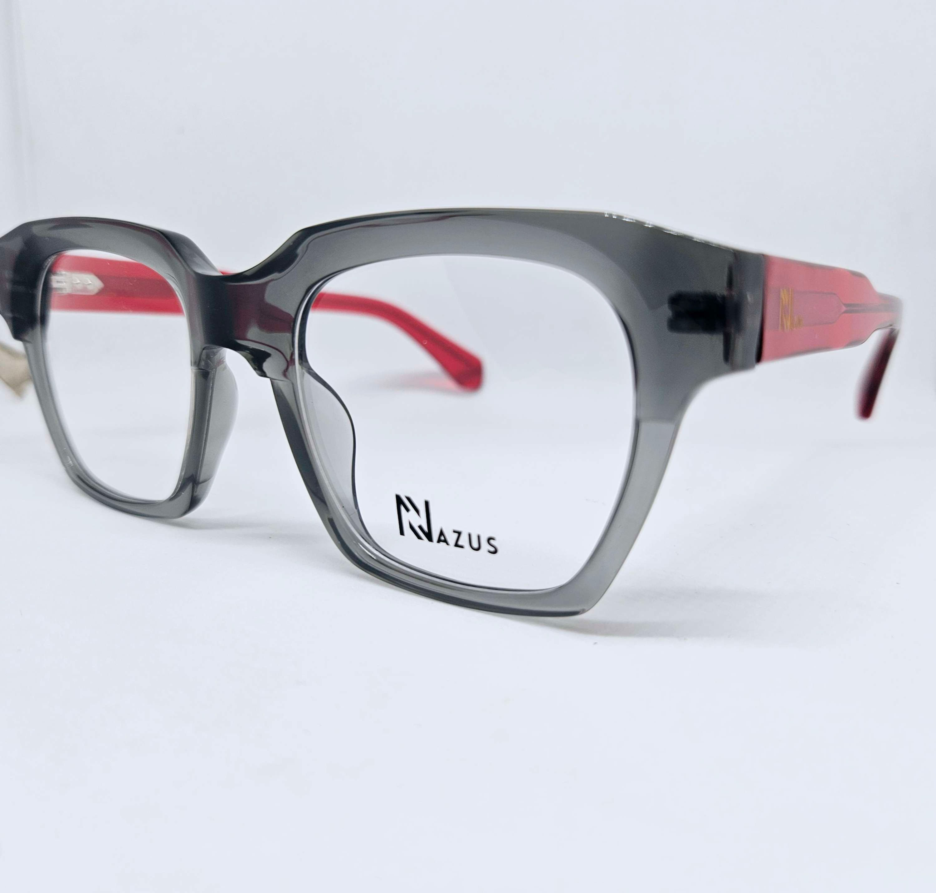 NAZUS TENDAI C3 GREY & RED [50-21-145] MALE EYEGLASSES 