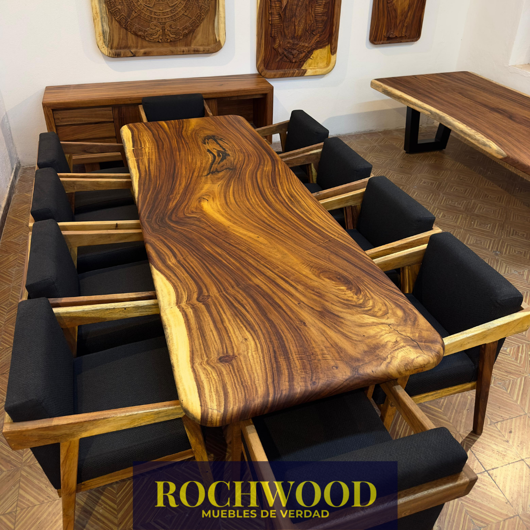 MESA DE PAROTA CON BASE DE MADERA EN X