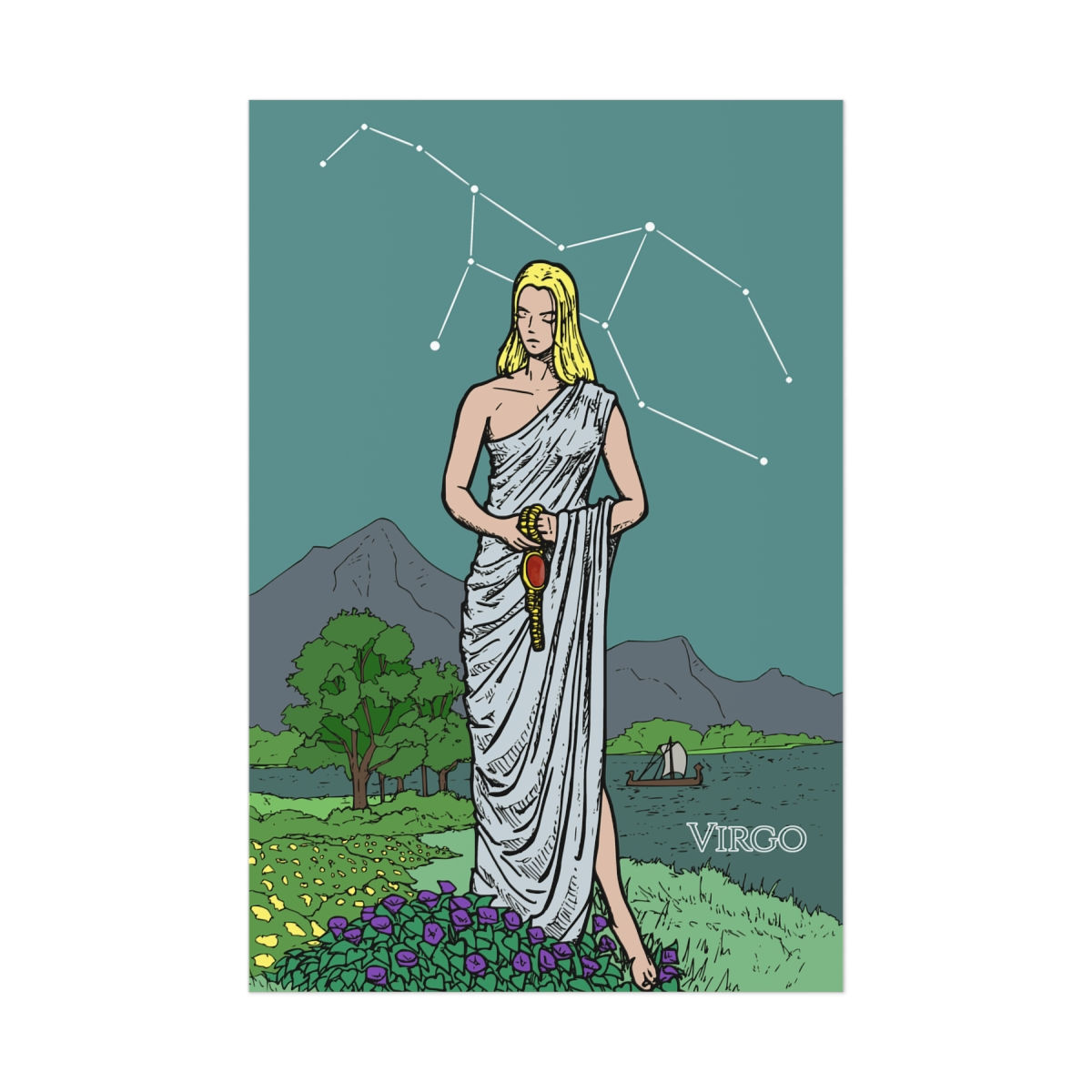 Virgo - Balatro Tarot Zodiac Poster