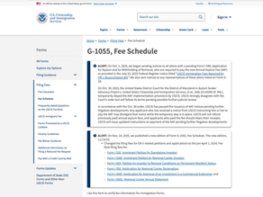G-1055, Fee Schedule