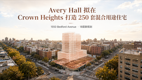 【NYC Real Estate】Avery Hall Investments Plans 250-Unit Mixed-Use Tower in Crown Heights