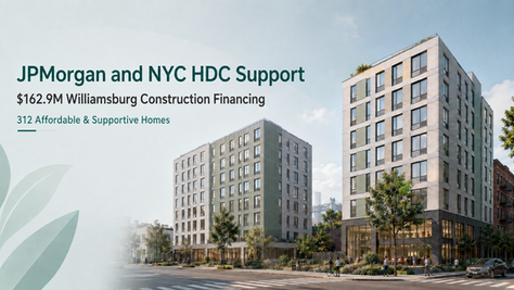 Rendering of the 178 Montrose Avenue and 73 Meserole Street affordable housing developments supported by $162.9 million in construction financing