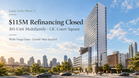 Long Island City Multifamily Refinancing: Wells Fargo Closes $115M Eagle Lofts Loan