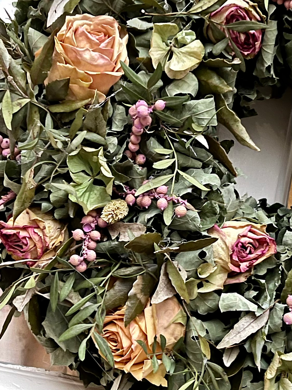 Thumbnail: Krans “Champagne Roses” 💛 VERKOCHT