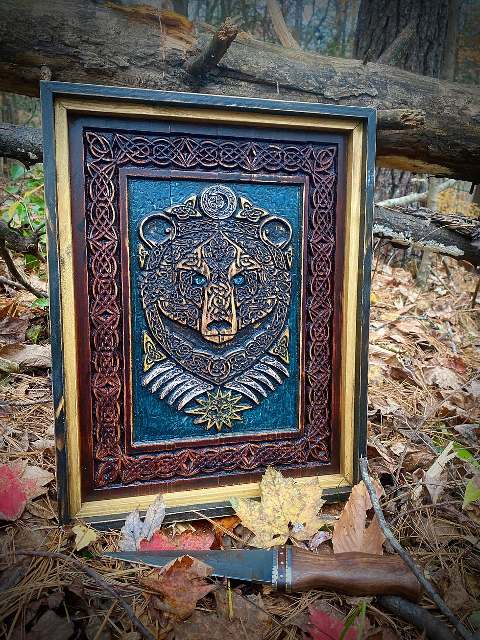 Thumbnail: Celtic/Norse Bear Carving