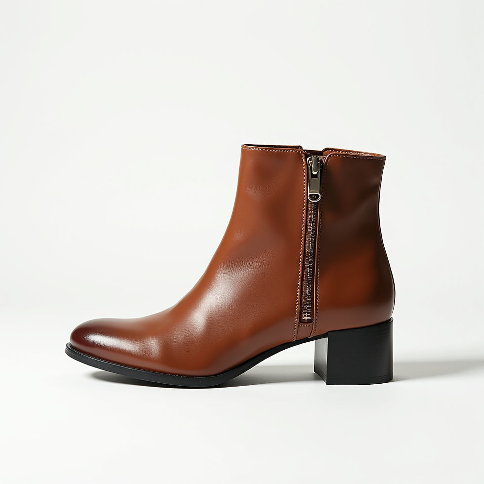 Botines De Cuero Tobilleros