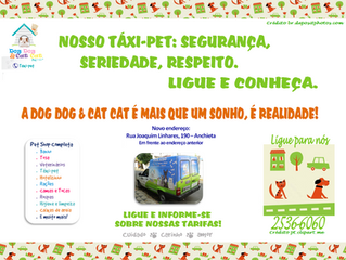 Táxi-pet de qualidade para conduzir nossos clientes!