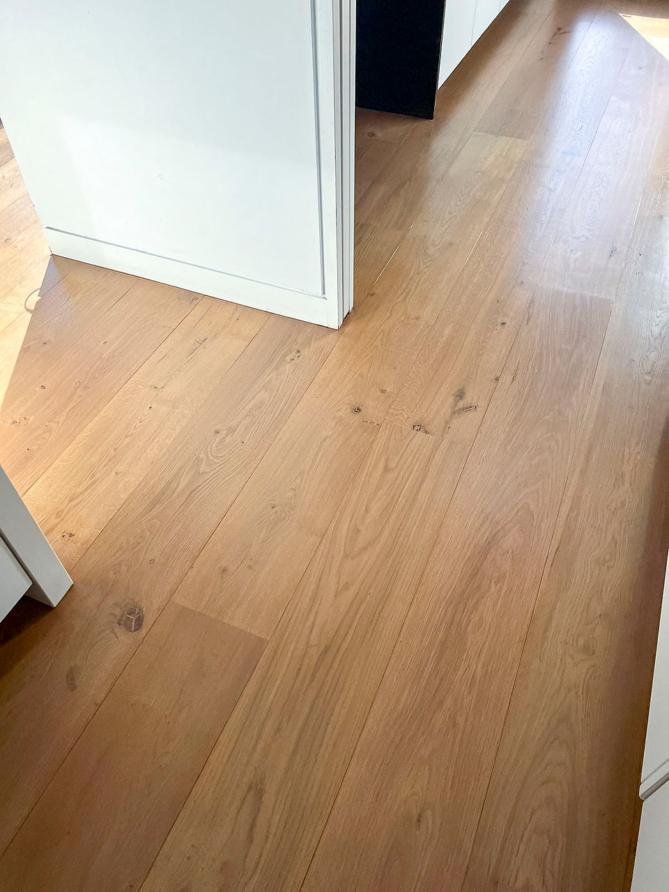 Engineered timber floor with natural grain highlighted after sanding