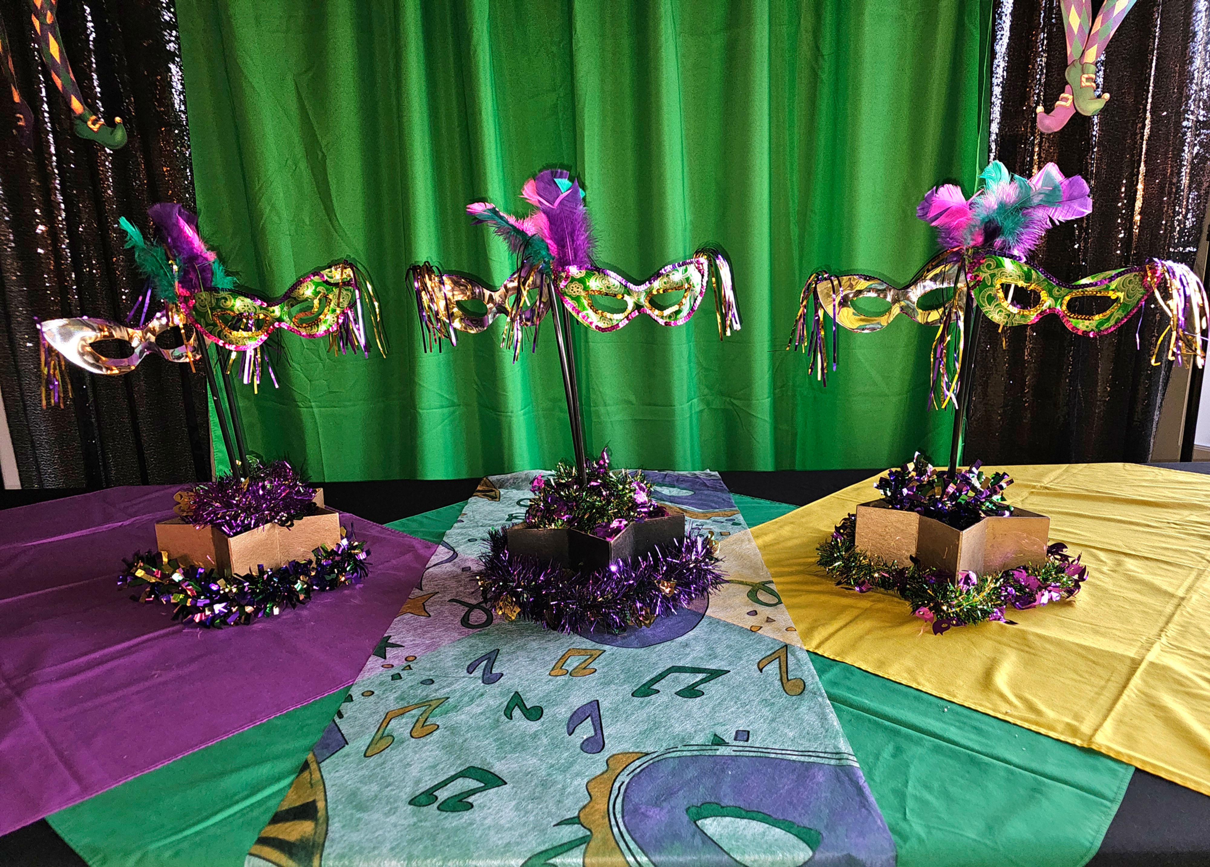 Mardi Gras Centerpieces