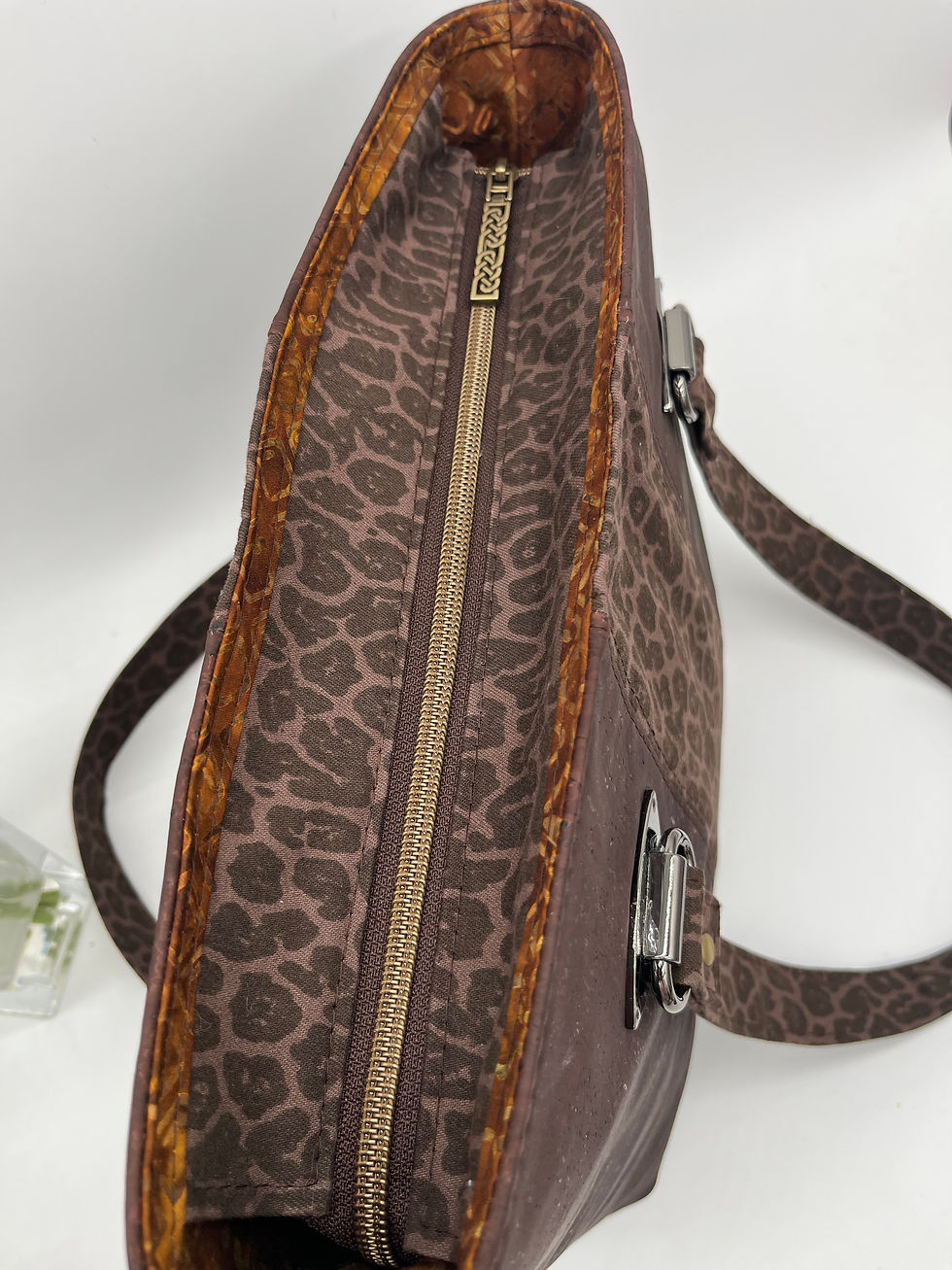 Thumbnail: Animal Print Cork Handbag