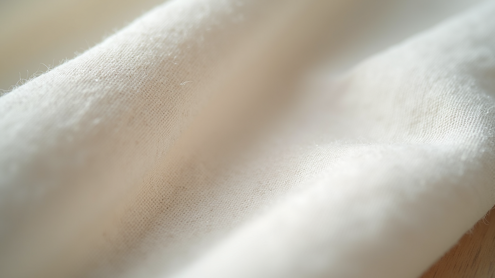 Close-up view of natural cotton fabric texture