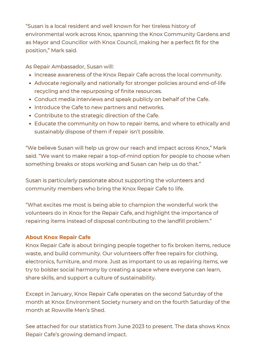 Knox Repair Cafe Media Release Image file April 2025 2.jpg