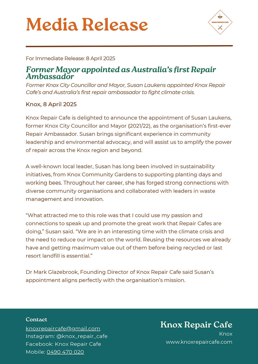 Knox Repair Cafe Media Release Image file April 2025.jpg