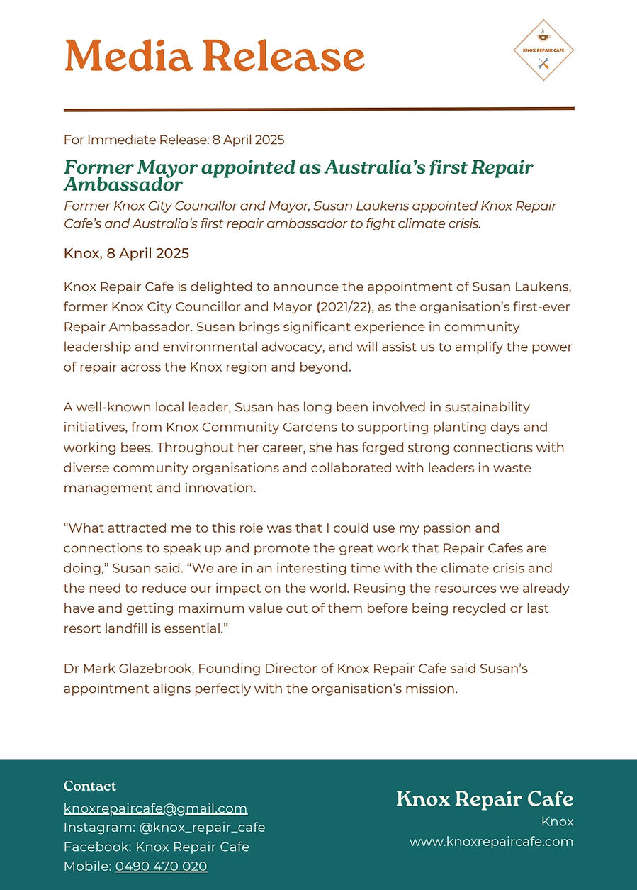 Knox Repair Cafe Media Release Image file April 2025.jpg