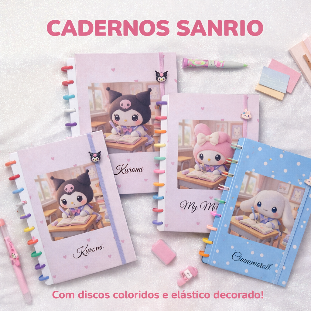 Caderno de Disco Sanrio Luxo