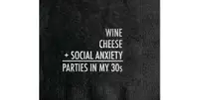 Social Anxiety Cocktail Napkin