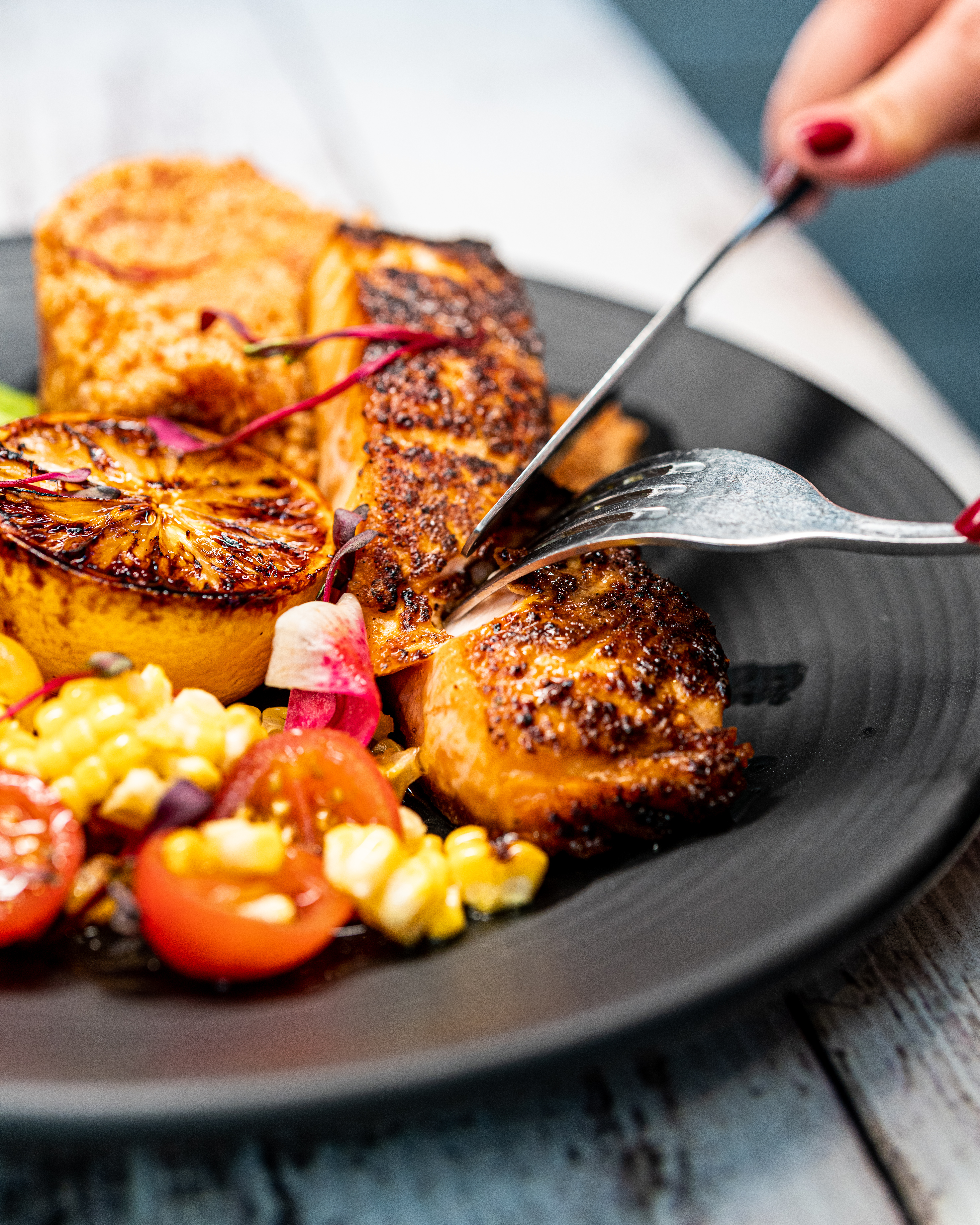 Arranged Food and Objects