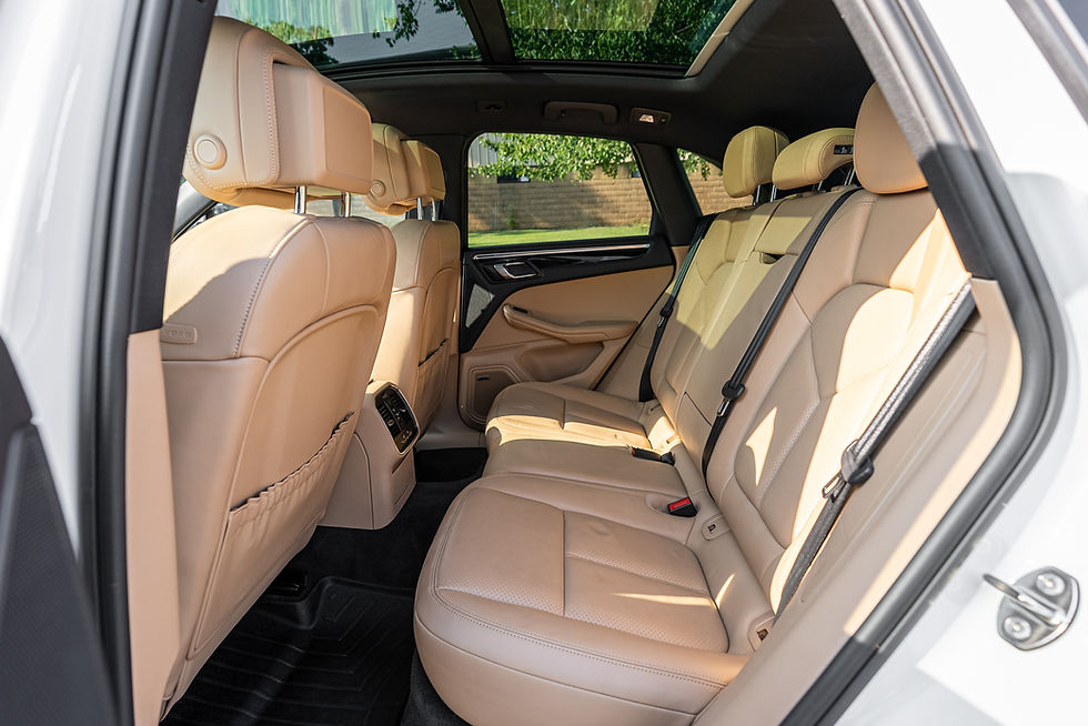 Thumbnail: white 2017 Porsche Macan S backseats in beige
