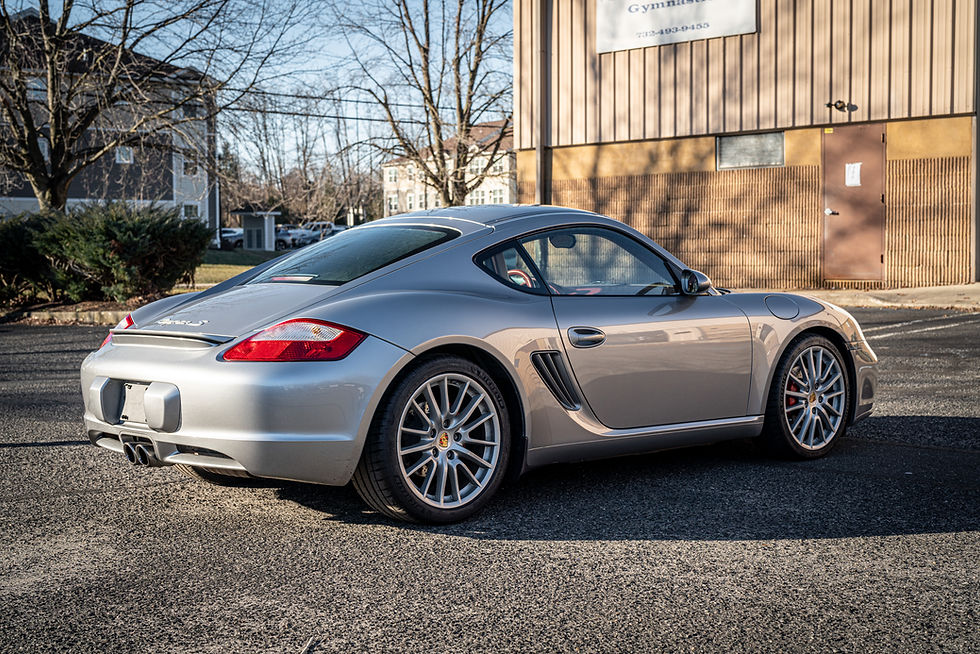 Thumbnail: side view of silver 2008 Porsche Cayman S 6 Speed Manual Transmission