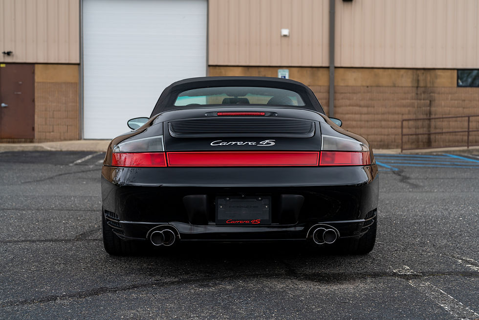 Thumbnail: rear view of black 2004 Porsche C4s Cabrio 6Speed