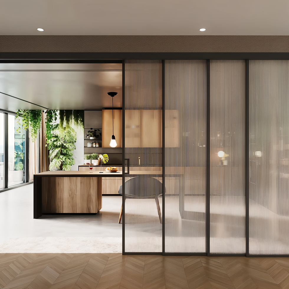 Telescopic Glass Partition New