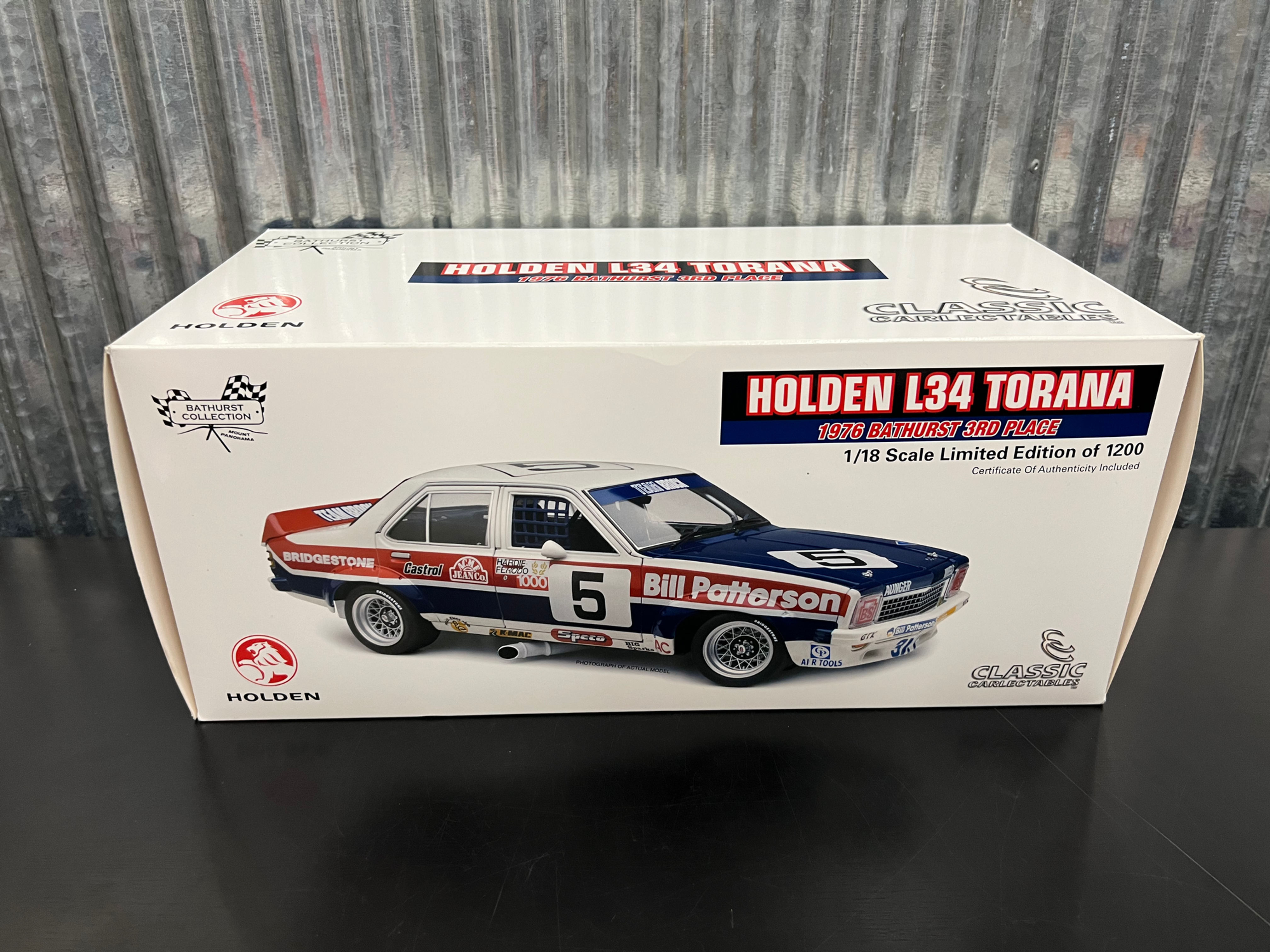 1:18 Classic 1976 Bathurst Peter Brock #5 3RD Place Holden Torana L34