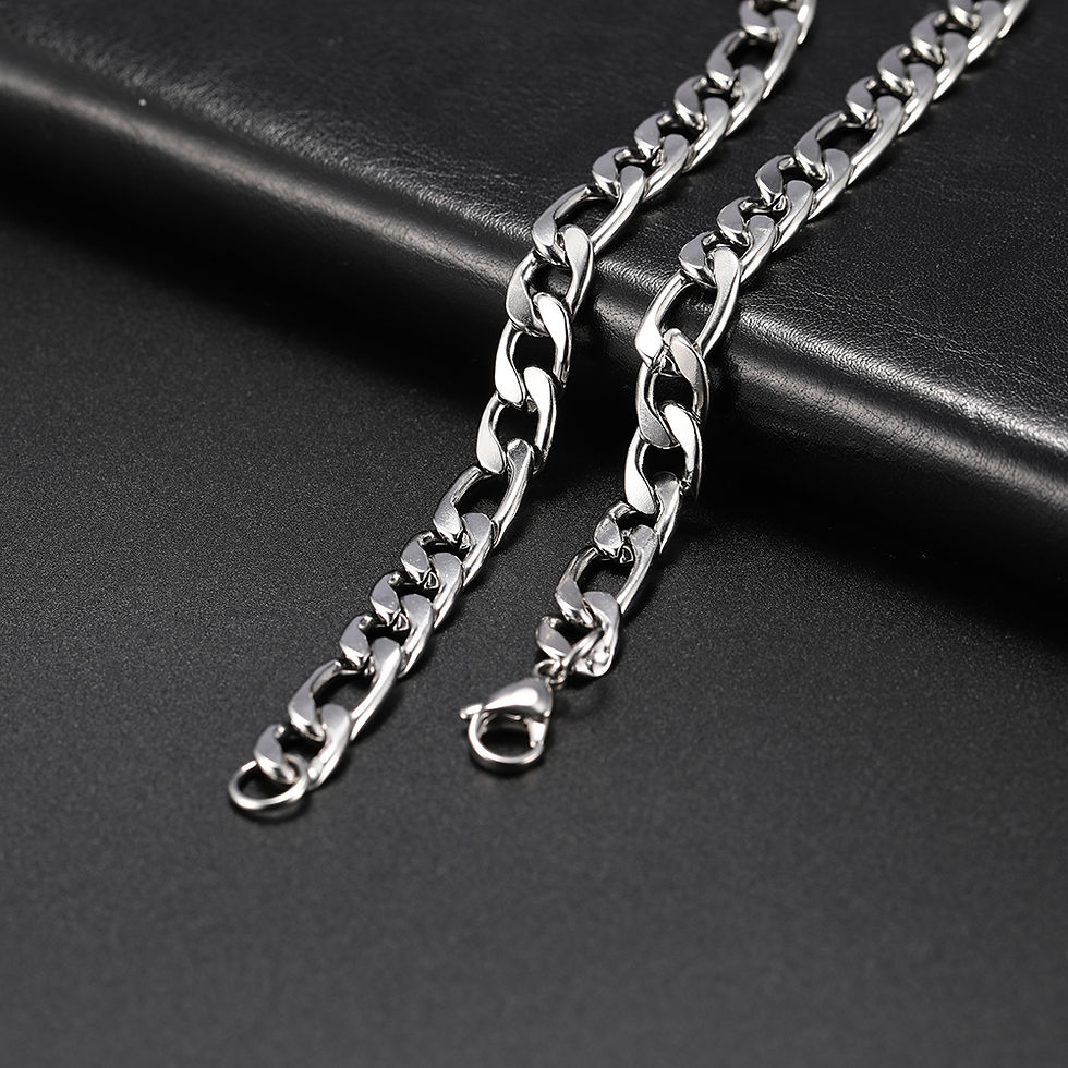 Thumbnail: My Shape 3mm-10mm Cuban Chain Stainless Steel Necklaces for Men Male Chains Figa