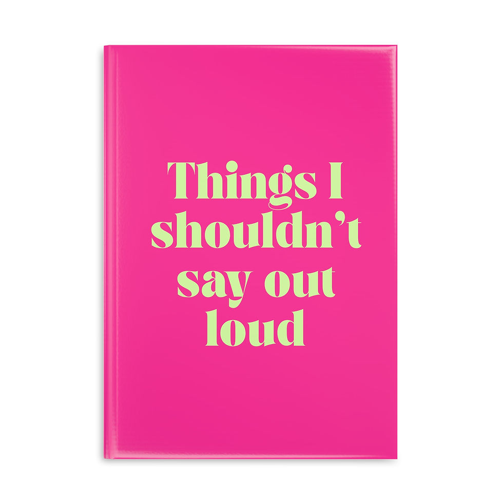 Thumbnail: Things I Shouldn't Say Out Loud Hardcover Pink Puffy Journal for Sassy Notes