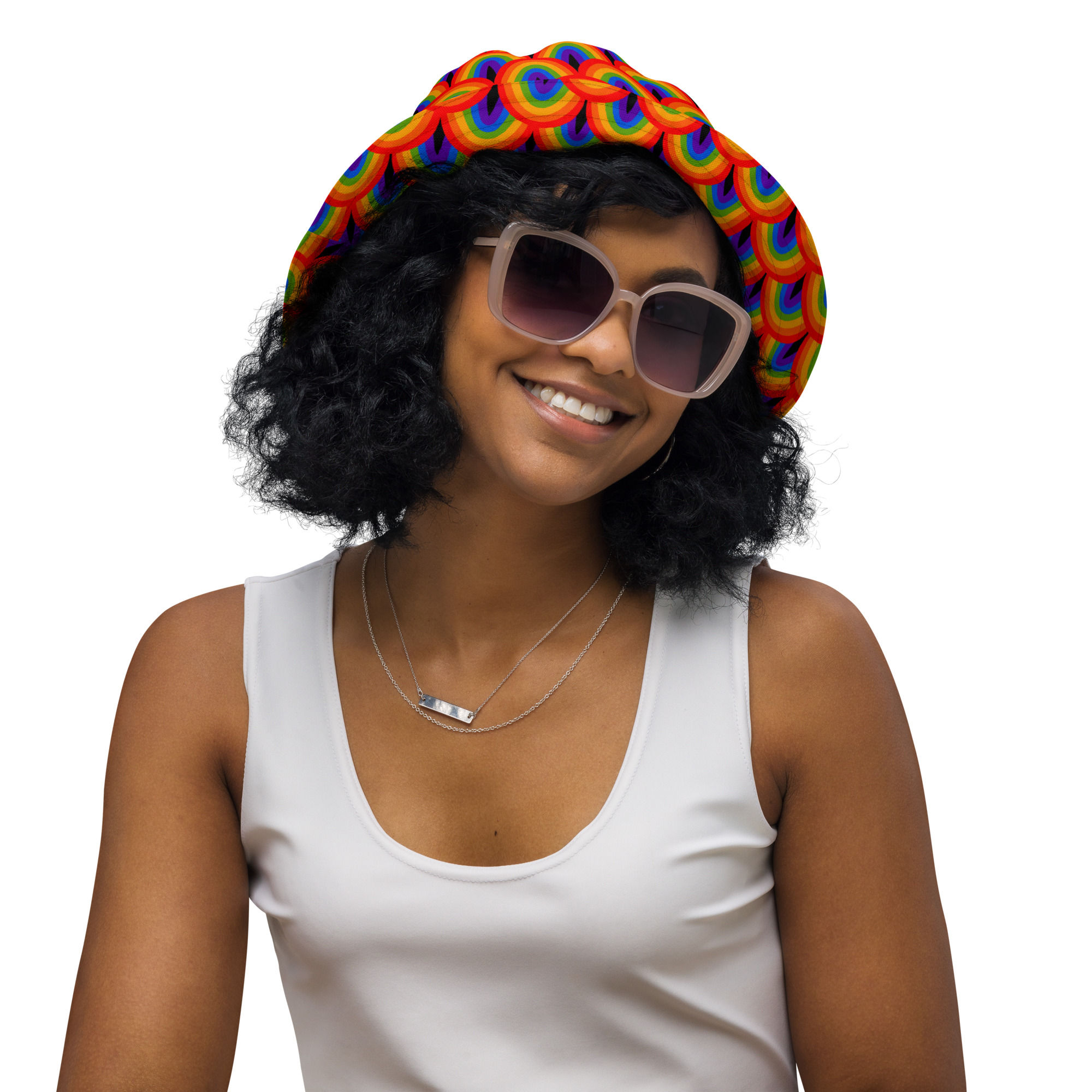 Rainbow Retro Bucket Hat